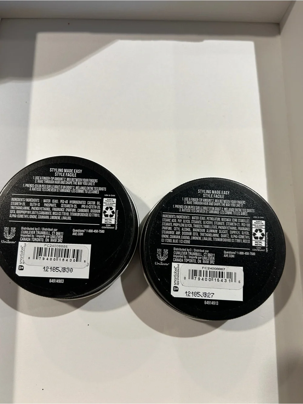 AXE Hair Styling Pomade & Flexible Paste Set – 2 x 2.64 oz (75g) – Medium Hold